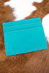 Broadway Boot Stitch Turquoise Card Wallet