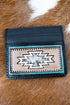 Black Cedar Hollow Cowhide Tooled Card Wallet