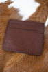 Brown Holstein Hollow Cowhide Tooled Card Wallet