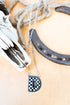 Black & White Checkered 'D' Silvertone Necklace
