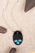 Western Detail Turquoise Silvertonel Oval Necklace