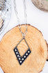 Canyon Pass Silvertone Studded Kite Necklace