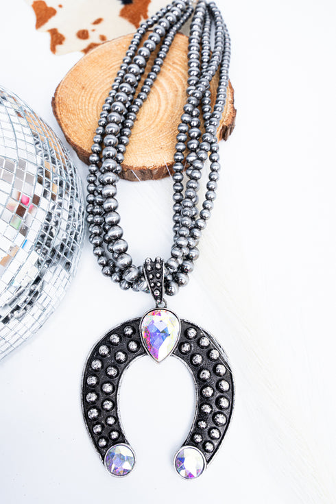 Calaway Canyon Crystal Squash Blossom Multi Beaded Necklace