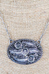 Feathers & Flowers Silvertone Necklace