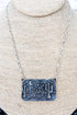 Desert Night Silvertone Necklace
