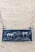 Moonlight Mustangs Silvertone Necklace