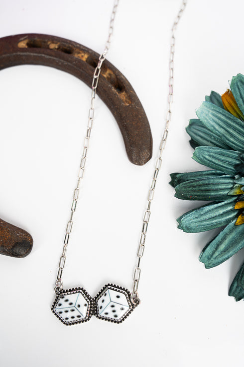 Gambler's Paradise Silvertone Necklace