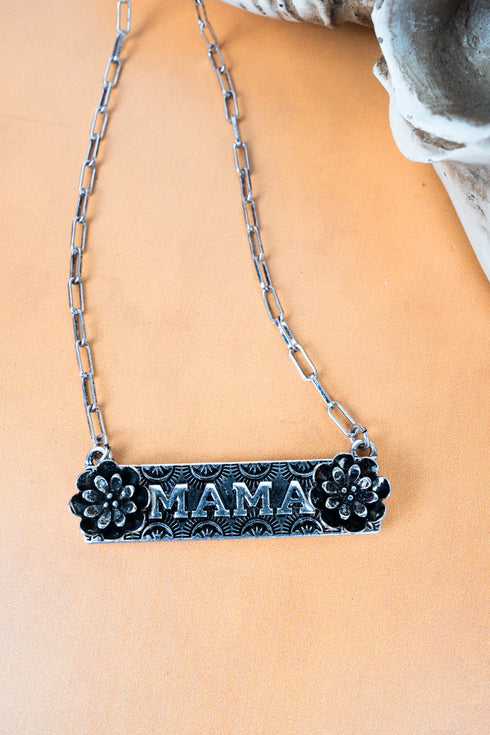 Prairie Mama Silvertone Necklace