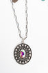 Iridescent Mesa Mirage Silvertone Necklace