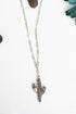 Iridescent Cheyenne Cactus Silvertone Necklace