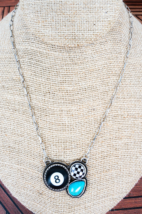 Desert Cues Silvertone Necklace