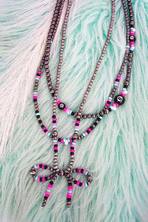 Cue The Cute Silver Pearl Necklace Trio