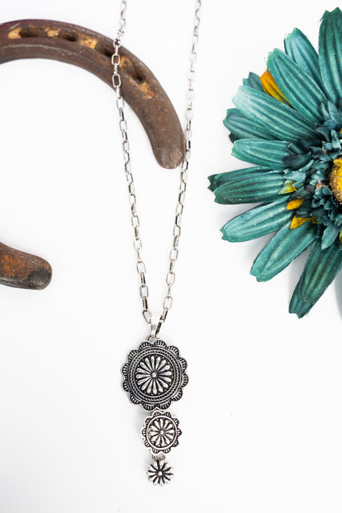 Stillcreek Concho Silvertone Necklace