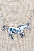 Horsepower Silvertone Necklace