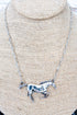 Horsepower Silvertone Necklace