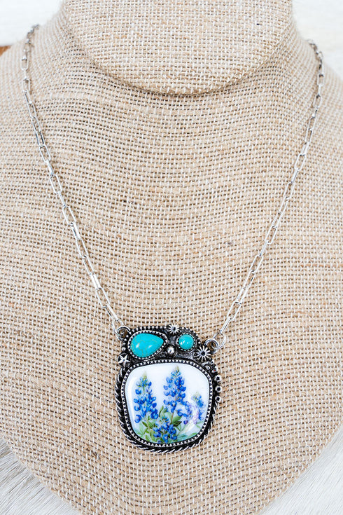 Montana Meadow Silvertone Necklace