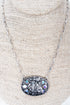 The Signature Saddle 'L' Iridescent Silvertone Necklace