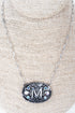The Signature Saddle 'M' Iridescent Silvertone Necklace