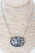 The Signature Saddle 'P' Iridescent Silvertone Necklace