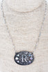 The Signature Saddle 'R' Iridescent Silvertone Necklace