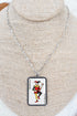 The Wild Card Silvertone Necklace