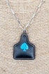 Shadow Deal Tag Silvertone Necklace