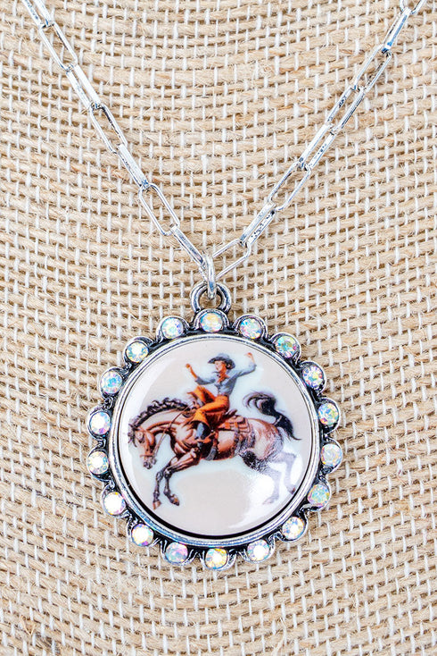 Range Rider Silvertone Necklace