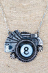 Play The Odds Silvertone Necklace