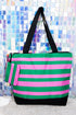 Bubblegum Bands with Black Trim Tote Bag