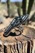 Straight Shooter Silvertone Ring
