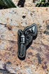 Straight Shooter Silvertone Ring