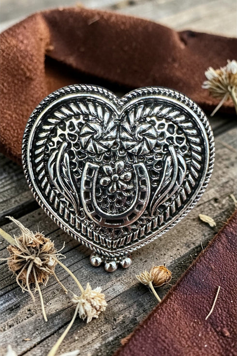 Stampede Sweetheart Silvertone Ring