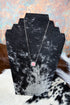 One 12 x 8.5 Black Cassidy Cowhide Flat Necklace Display - Ships Assorted