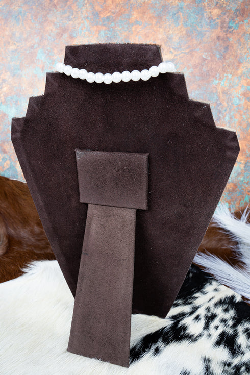 One 12 x 8.5 Brown Cassidy Cowhide Flat Necklace Display - Ships Assorted