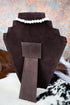 One 12 x 8.5 Brown Cassidy Cowhide Flat Necklace Display - Ships Assorted