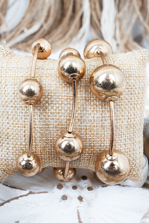 Atlanta Scene Worn Goldtone Beaded Bracelet Set