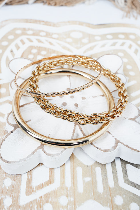 Goldtone Instant Connection Bracelet Set
