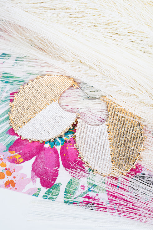 Scene Stealer White & Goldtone Earrings