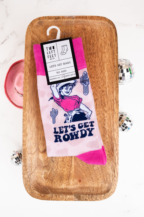 One Pair of Large Let's Get Rowdy Socks