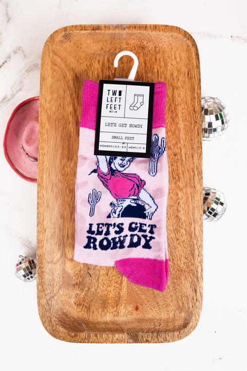 One Pair of Small Let's Get Rowdy Socks