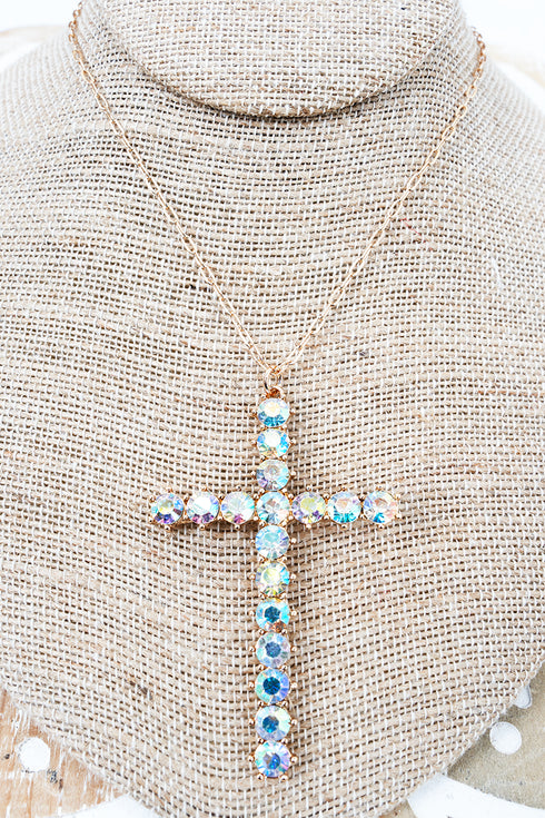 Iridescent Promised Light Goldtone Necklace