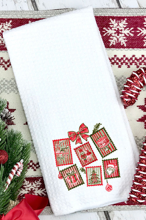 Sealed With A Claus Waffle Kitchen Towel