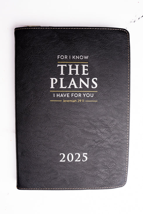 2025 I Know The Plans LuxLeather Zippered Executive Planner