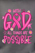 All Things Are Possible Pink Ribbon Heavy Blend Crew Sweatshirt