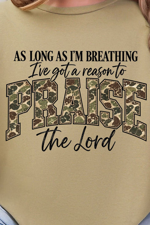 Camo Praise Short Sleeve Relaxed Fit T-Shirt