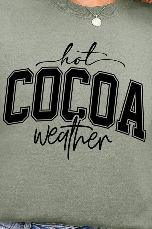 Hot Cocoa Weather Ecosmart Crewneck Sweatshirt