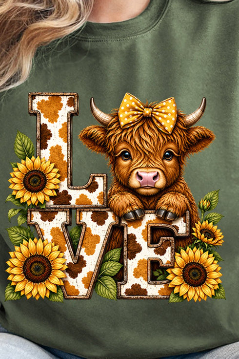 Little Highland Love Heavy Blend Crew Sweatshirt