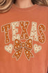 Texas Blooming Bow Comfort Colors Adult Ring-Spun Cotton Tee