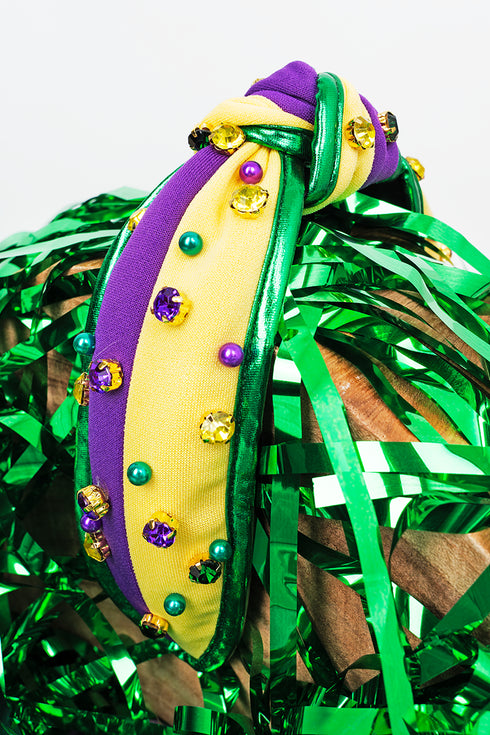 Carnival Cutie Rhinestone Knotted Headband