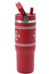Crimson and White Gameday Flip Straw 30oz Tumbler